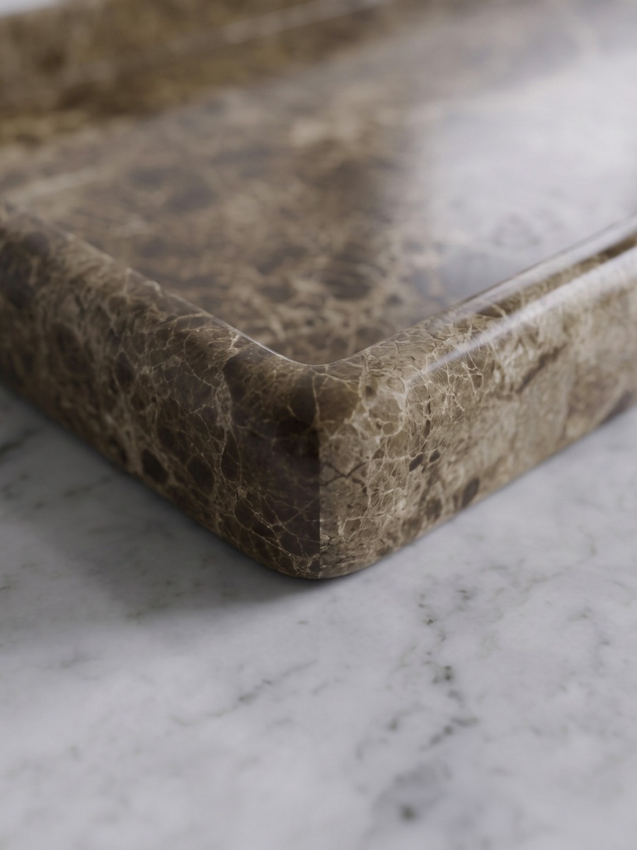Imperial Marble Bath Tray - 30.2x15.2x2.5 cm