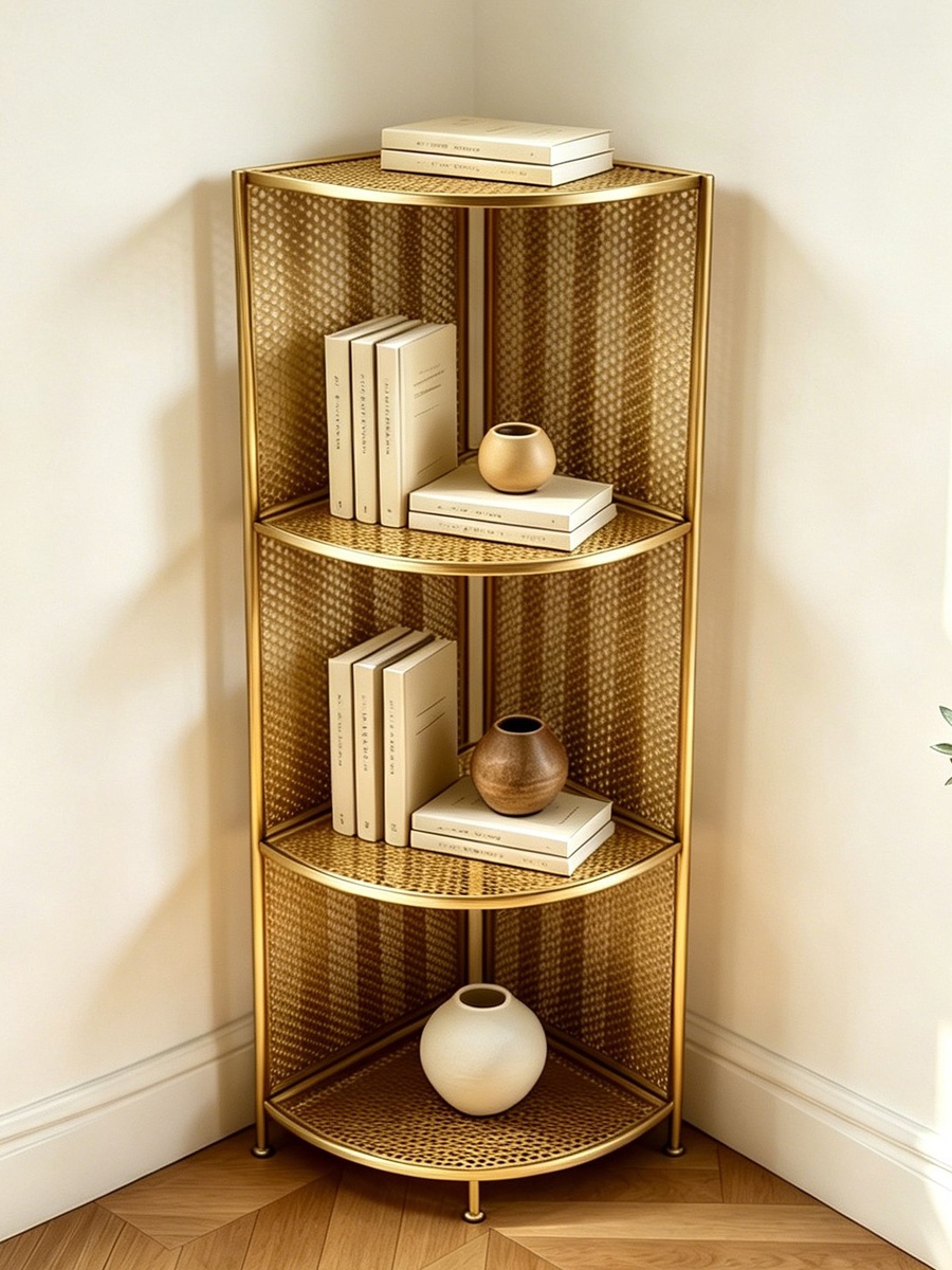 Vivian 4-Tier Corner Storage Rack - 35x35x117 cm