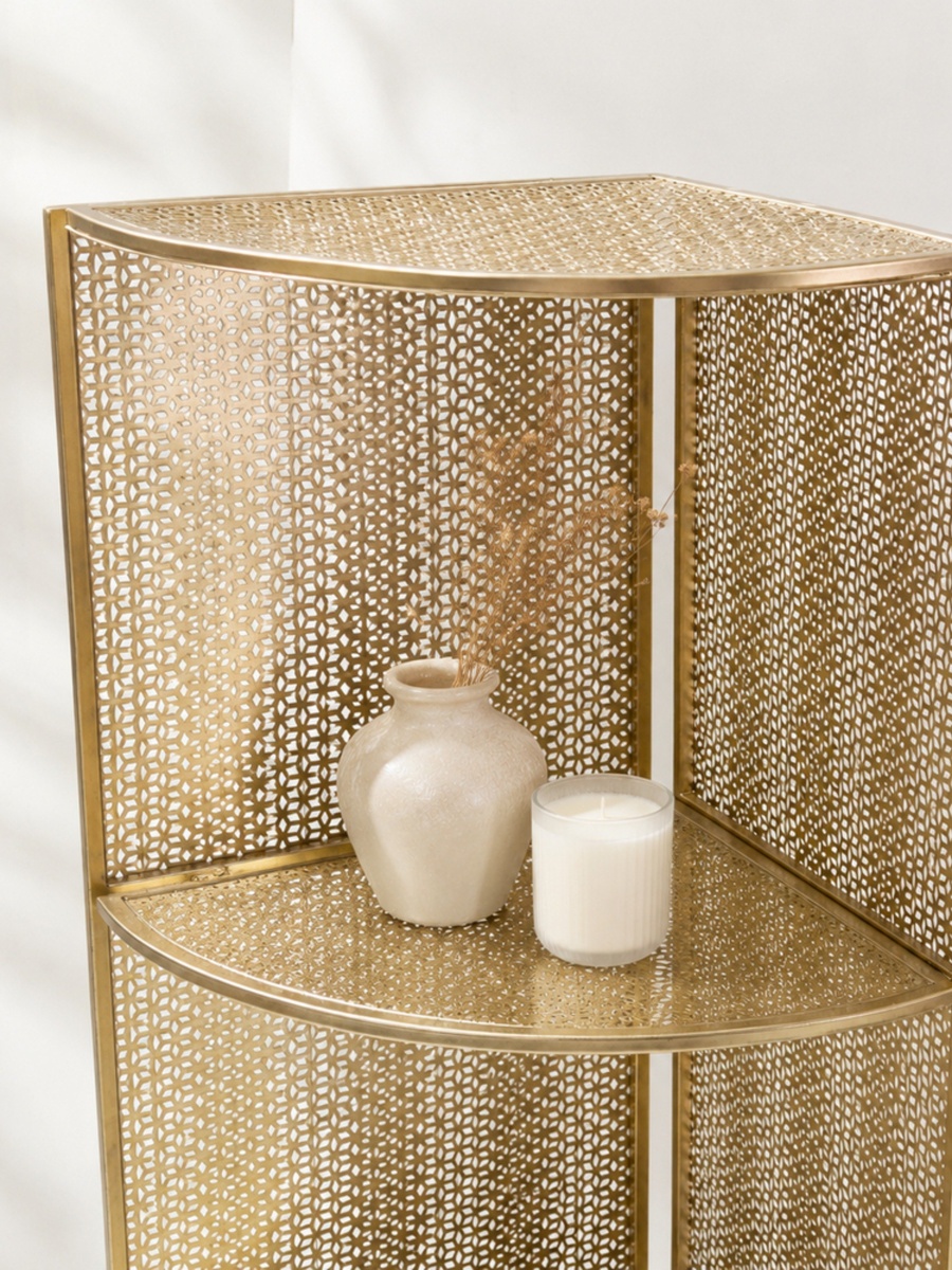 Vivian 4-Tier Corner Storage Rack - 35x35x117 cm