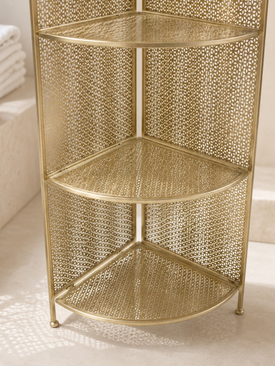 Vivian 4-Tier Corner Storage Rack - 35x35x117 cm