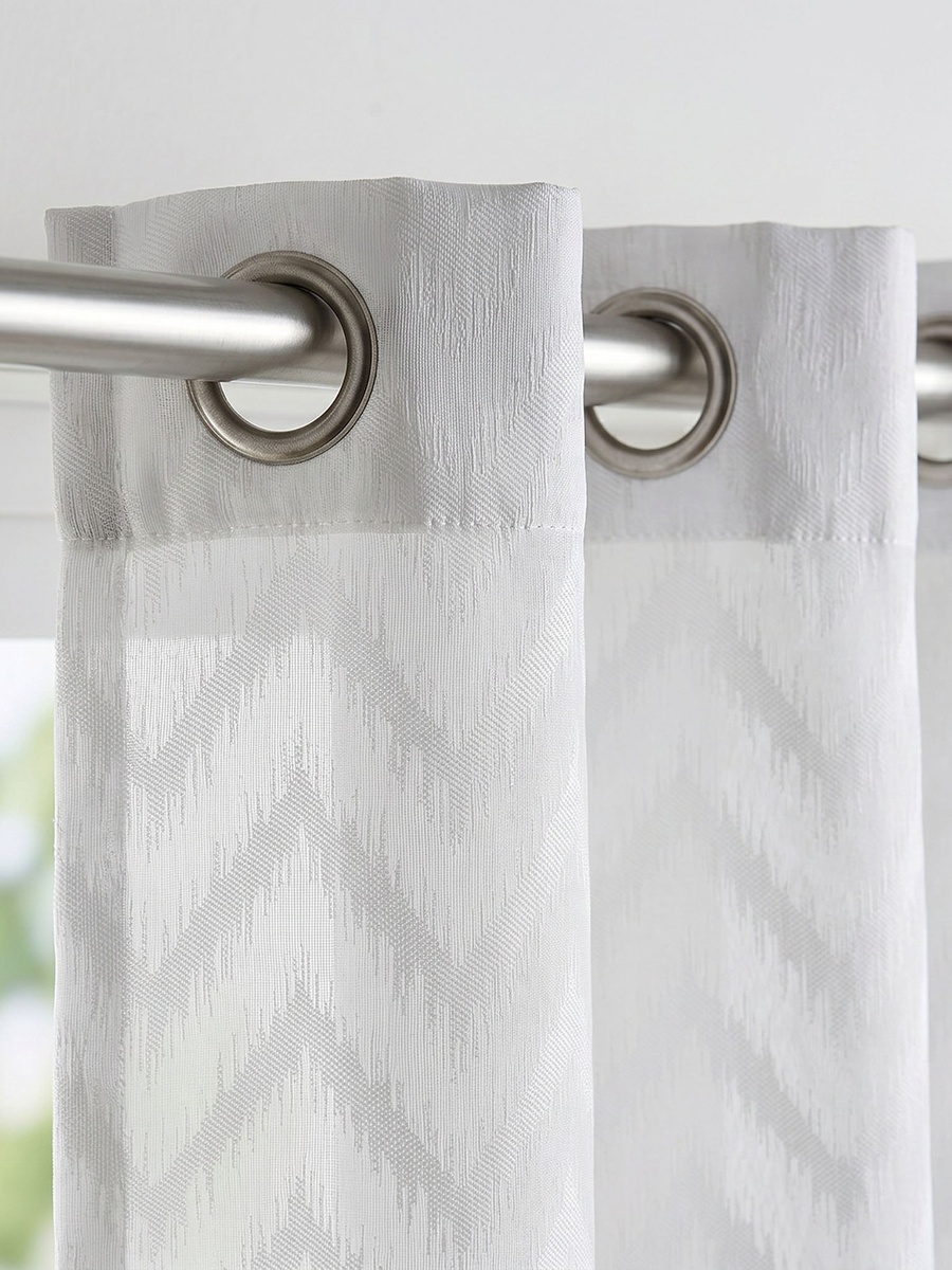 Braxton Lusture 2-Piece Sheer Extra Long Curtain Set - 140x300 cm