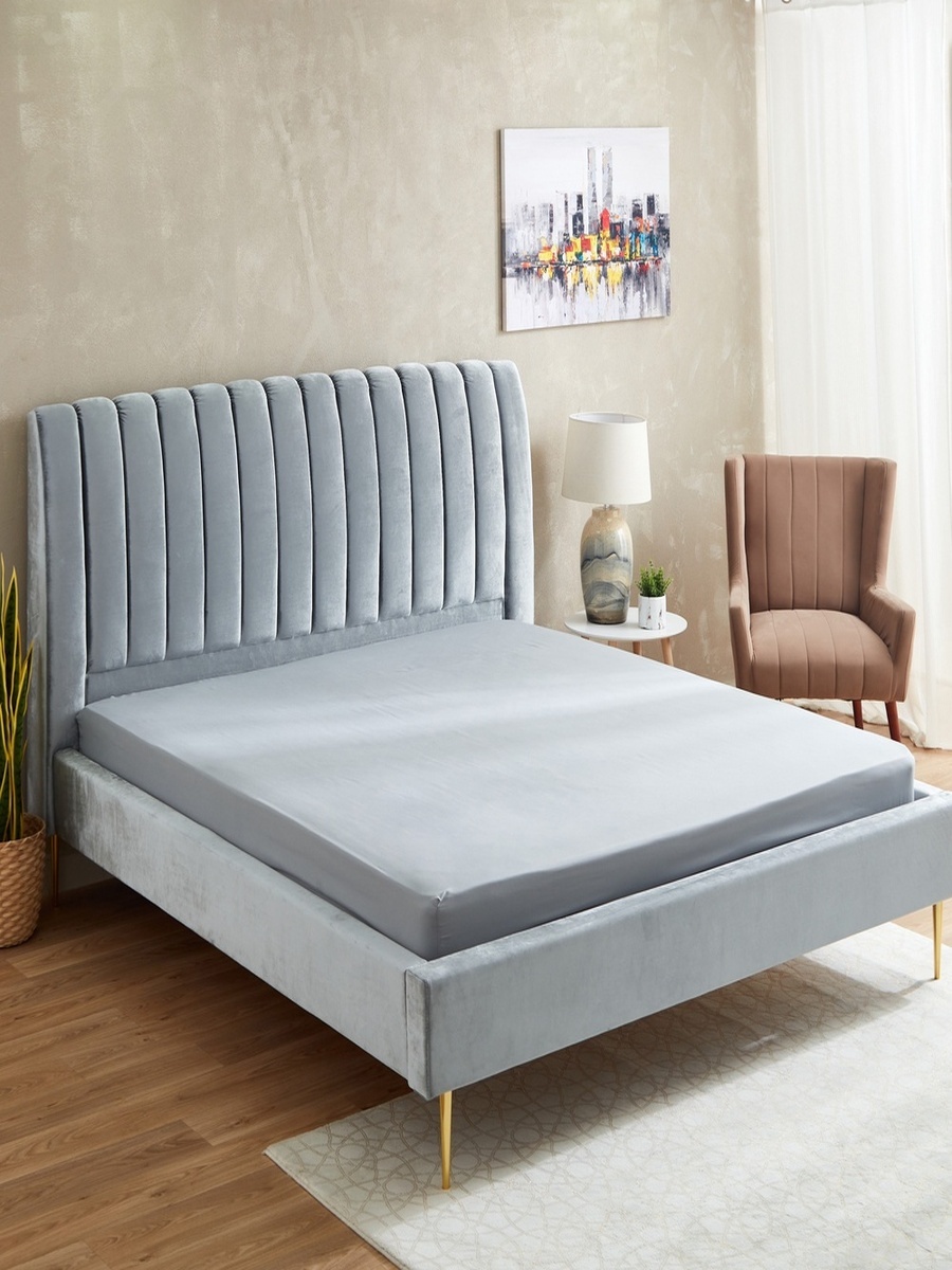 Axis Solid Microfiber King Fitted Sheet - 180x200+25 cm