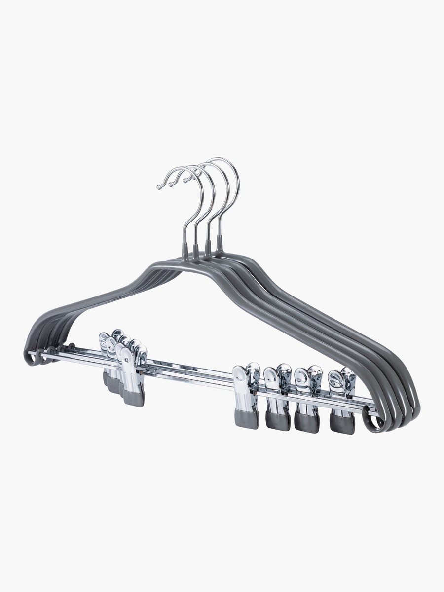 Riza Metal Trouser Hanger with Clips - Set of 4