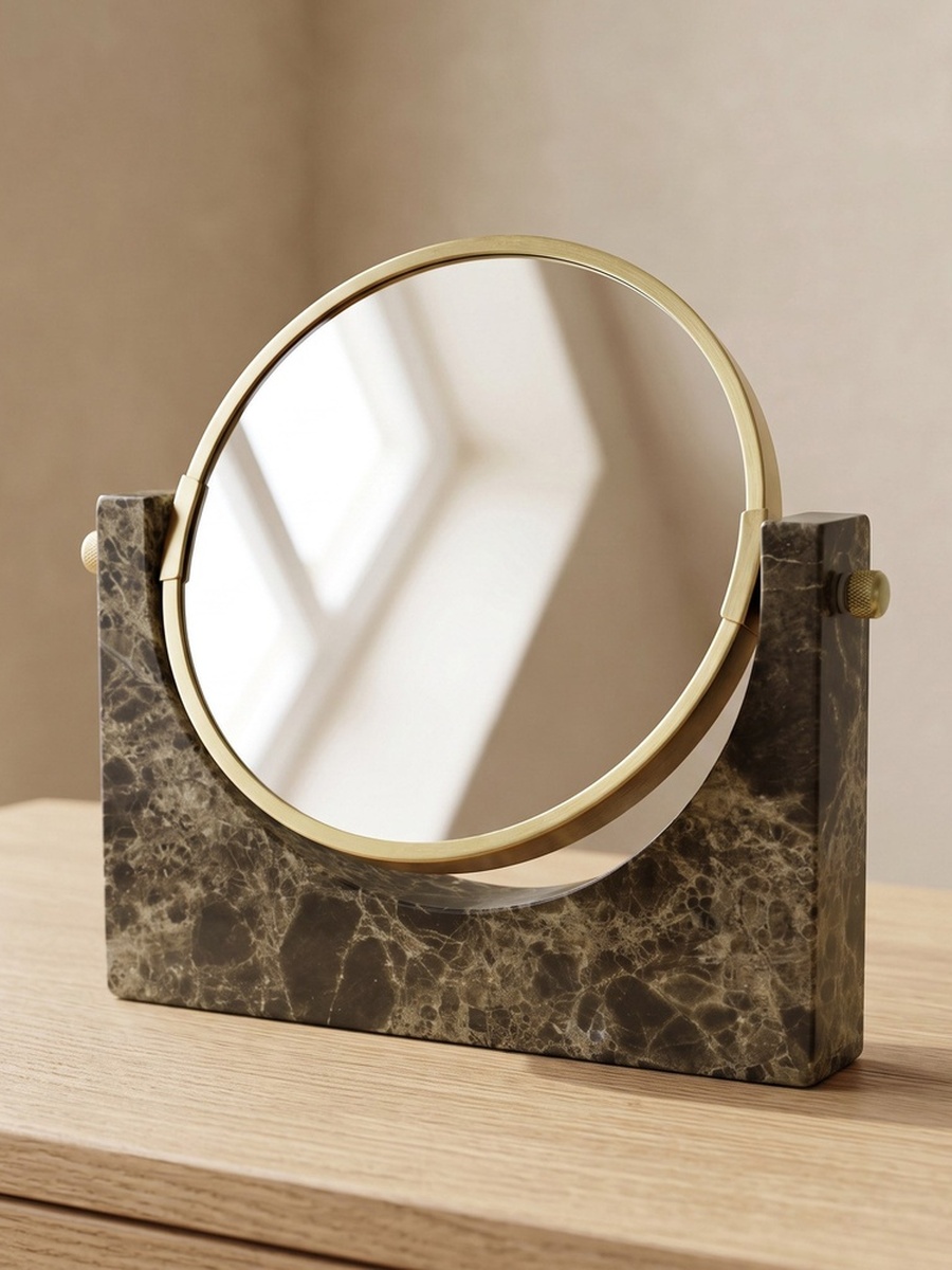 Imperial Marble Table Mirror - 19.3x4.2x13.5 cm