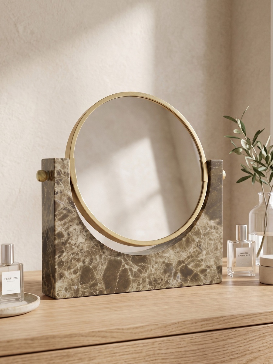 Imperial Marble Table Mirror - 19.3x4.2x13.5 cm