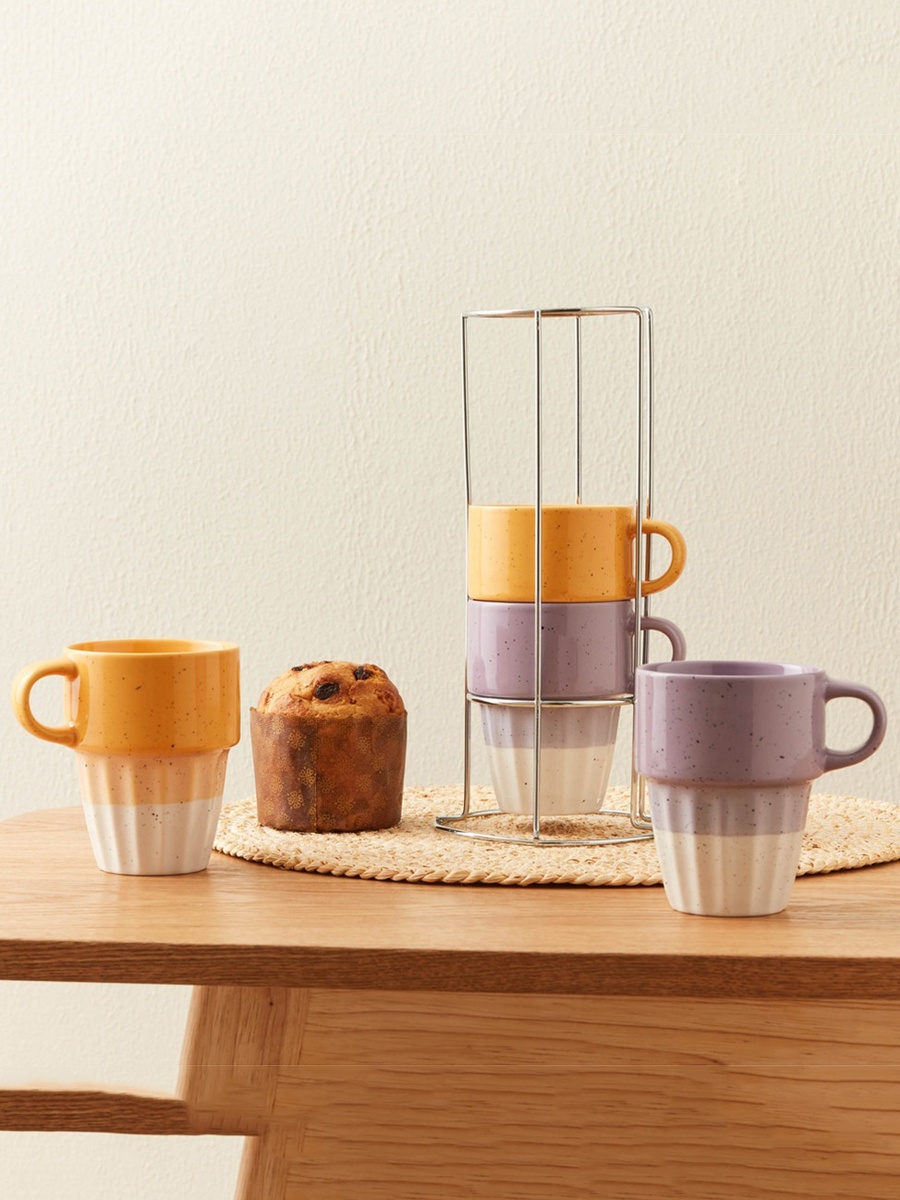 Galexia 5-Piece Stackable Mug Set