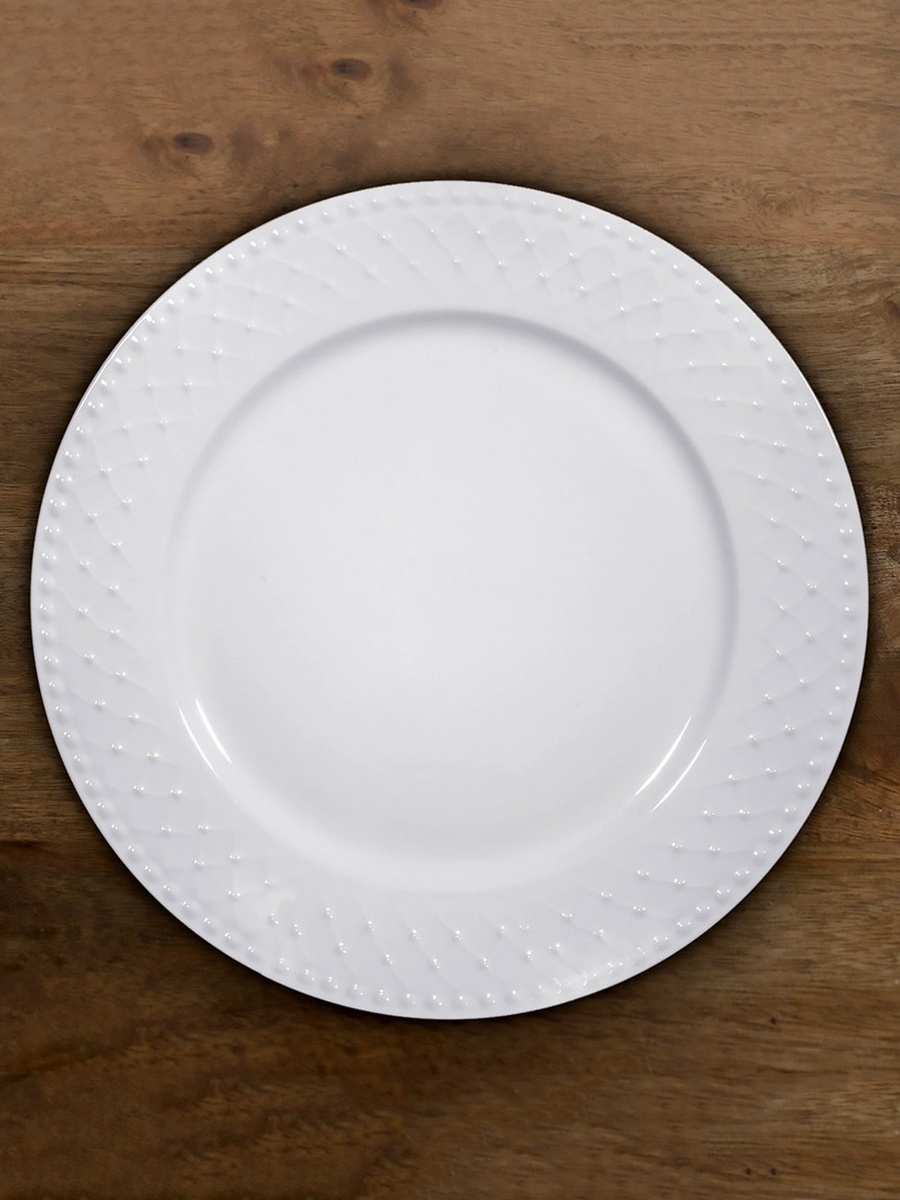 Bella Embossed Porcelain Dinner Plate - 25 cm