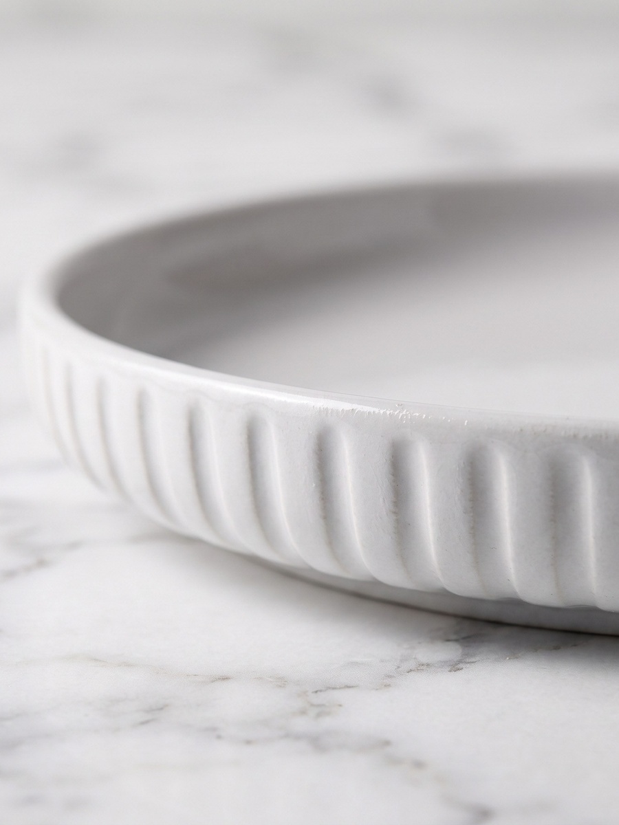 Luster 4-Piece Embossed Dinner Plate Set - 28 cm