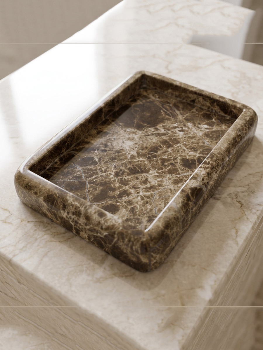 Imperial Marble Soap Dish - 14.3x10.3x2.2 cm