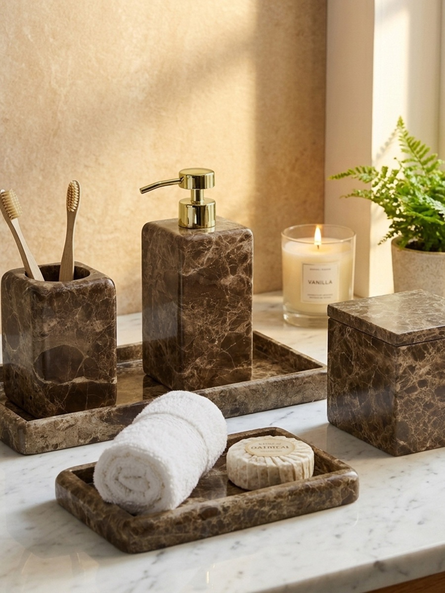Imperial Marble Tumbler - 7.6x7.6x11.8 cm