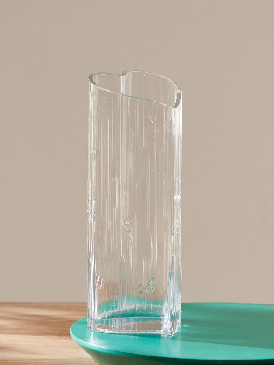 مزهرية زجاجية بتصميم قلب، 10x25.5 سم