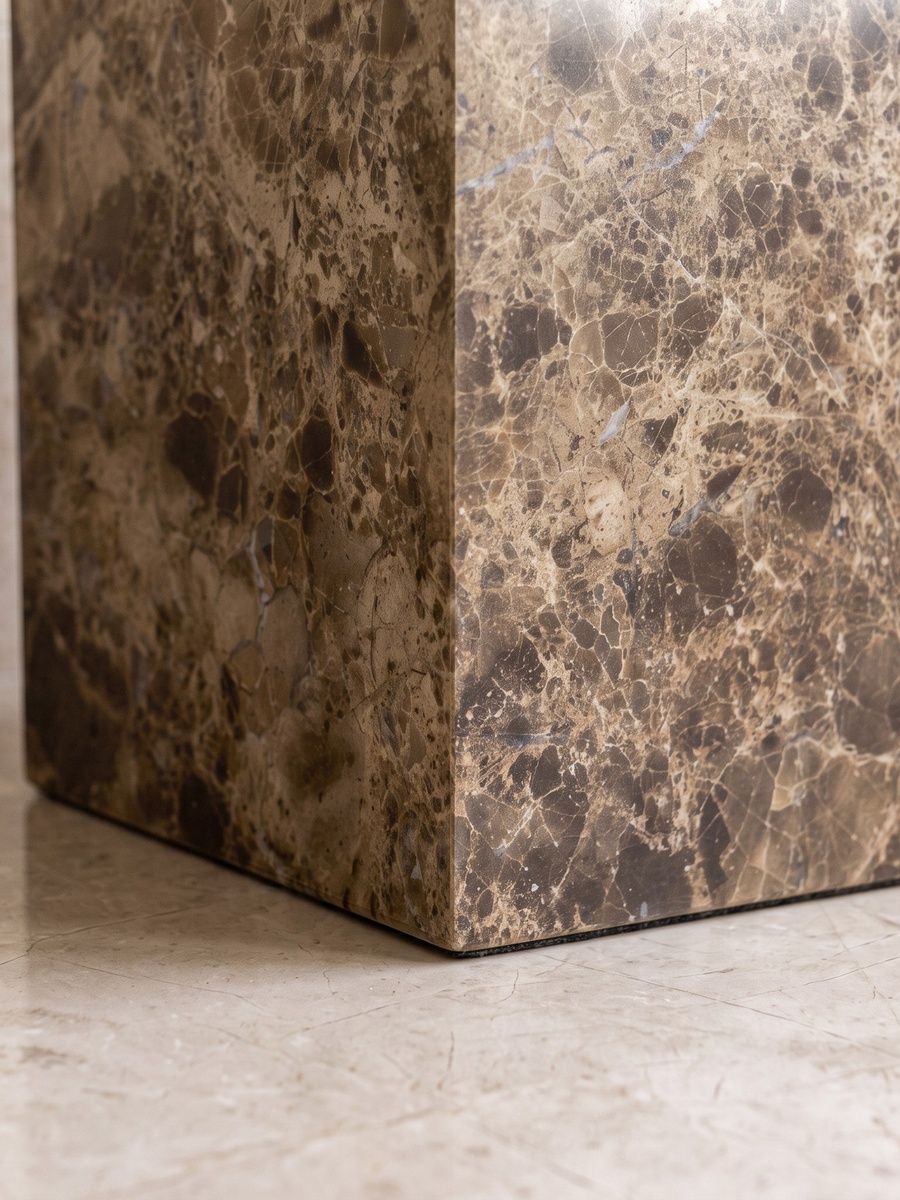Imperial Marble Waste Bin - 19.3x19.3x25.5 cm