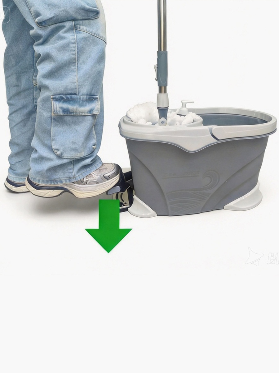 Elite Classic Pedal Spin Mop with 2 Mop Heads