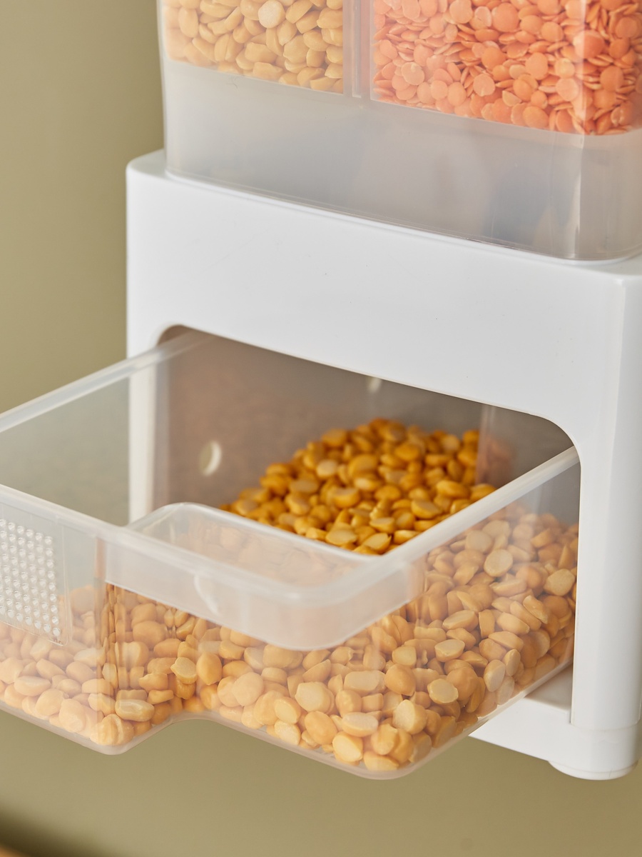 Essential Wall Mounted Twin Grain Holder with Cup - 16x21x32 cm