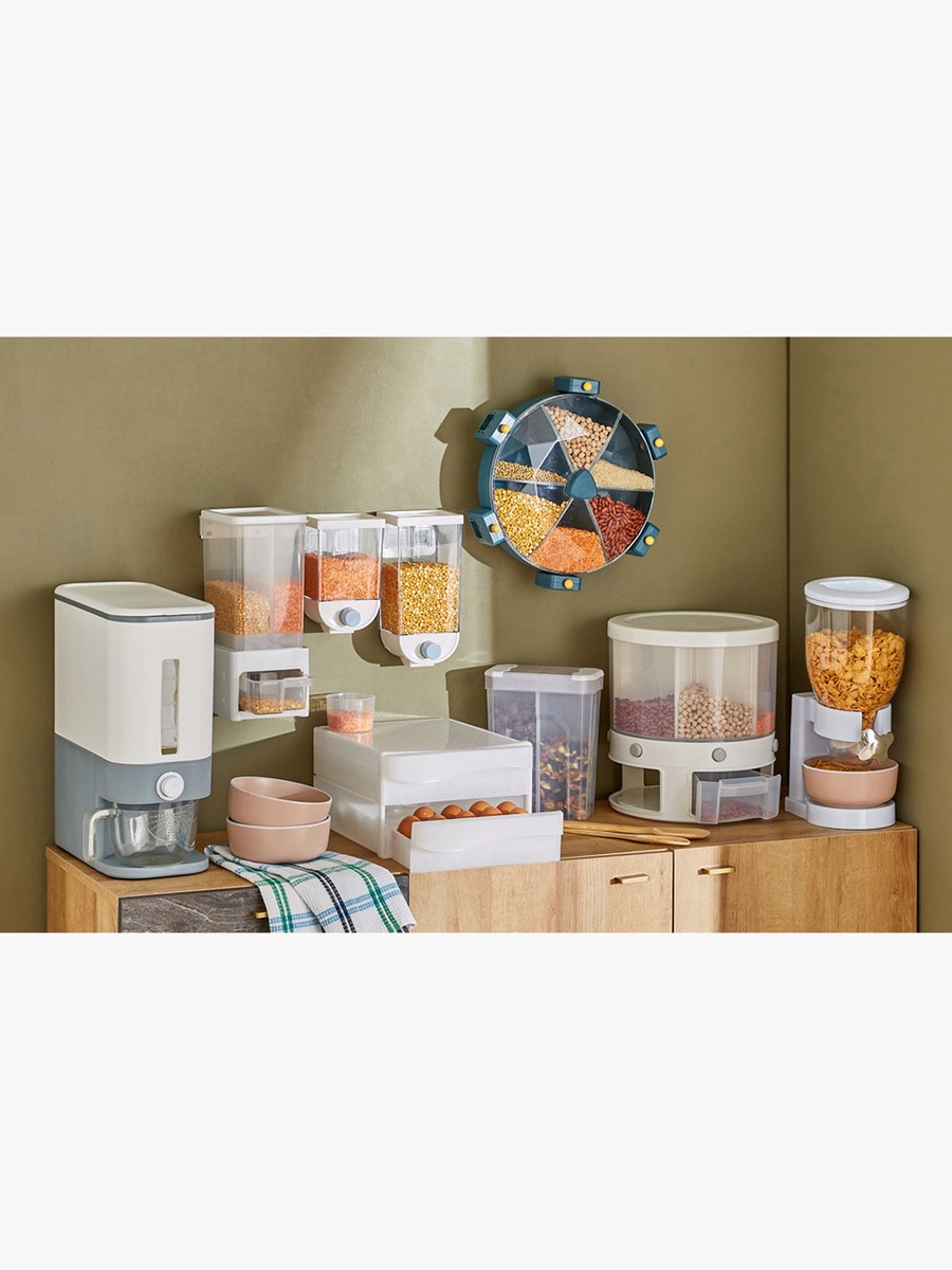 Essential Wall Mounted Twin Grain Holder with Cup - 16x21x32 cm