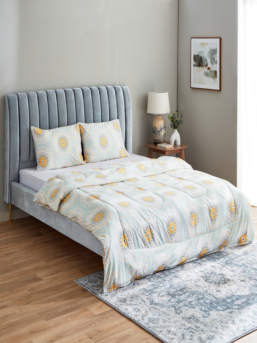 Atlanta Kiara 3-Piece King Printed Microfiber Comforter Set - 220x240 cm