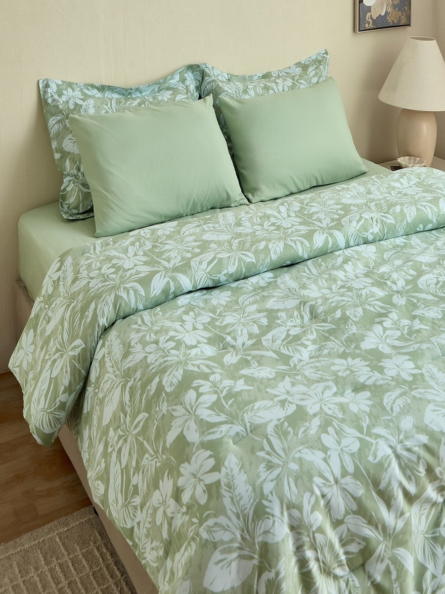 Hampton 6-Piece Microfibre Printed Twin Comforter Set - 160x220 cm
