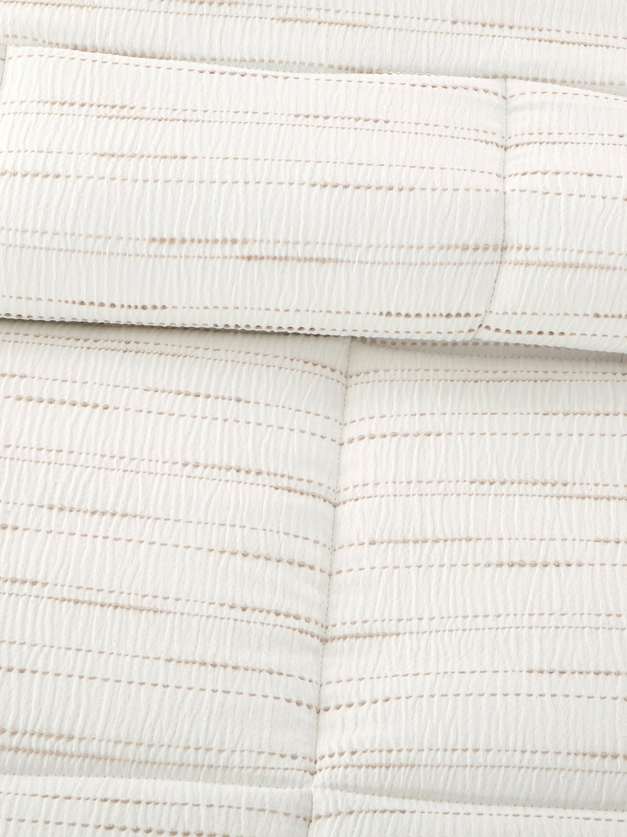 Braxton Stripe Luracurl 7-Piece Jacquard King BIAB Comforter Set - 220x240 cm