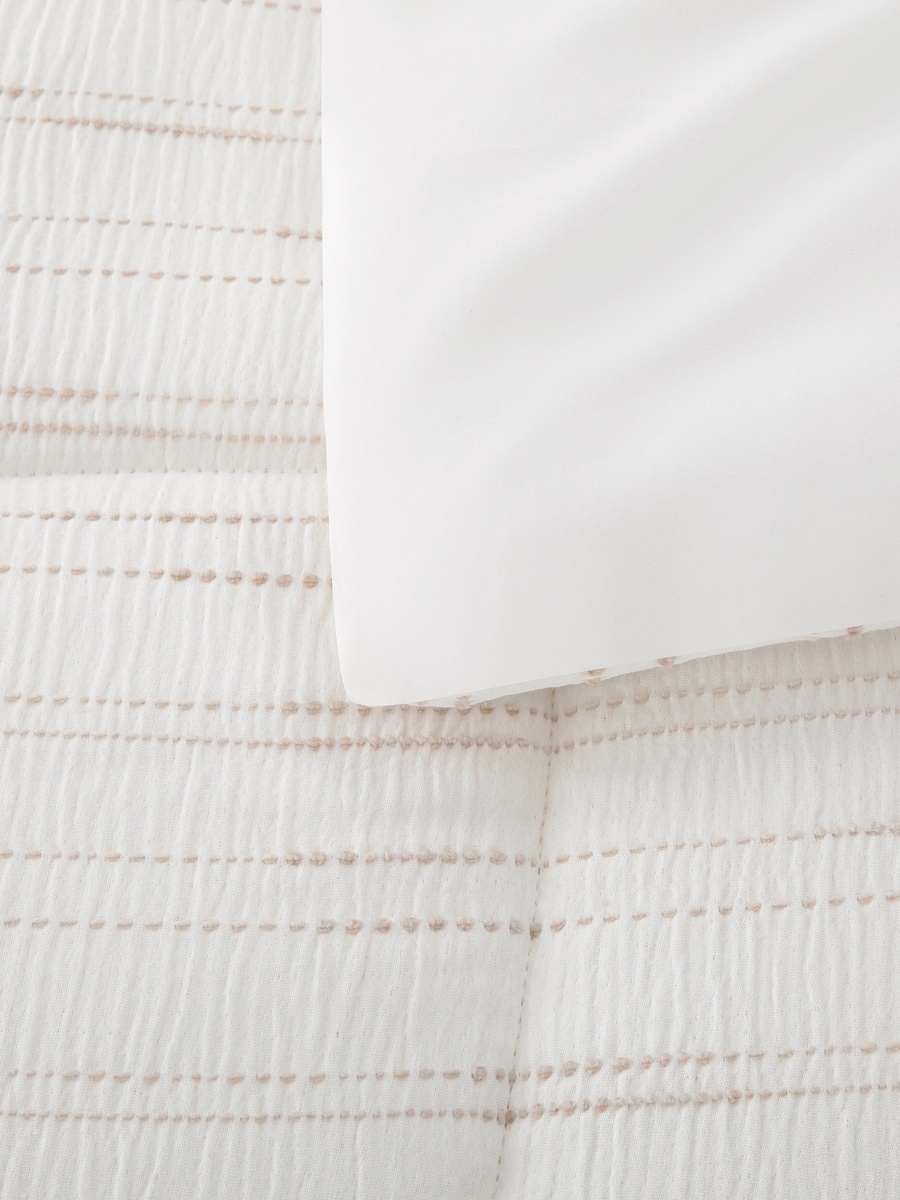 Braxton Stripe Luracurl 7-Piece Jacquard King BIAB Comforter Set - 220x240 cm