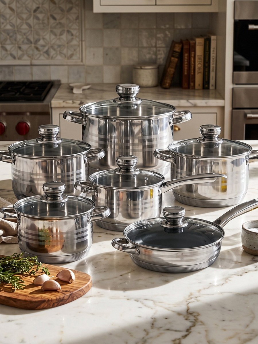 Stilo 12-Piece Stainless Steel Cookware Set