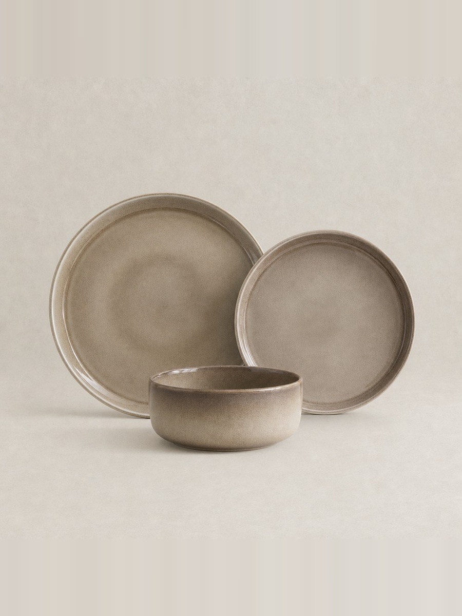 Elegenza 18-Piece Stoneware Reactive Dinner Set - Serves 6