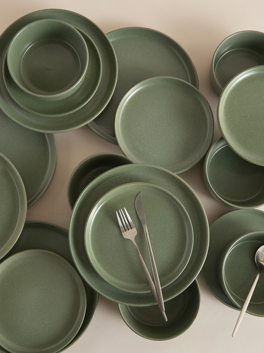 Elegenza Snowdrop Reactive 18-Piece Dinner Set - Serves 6