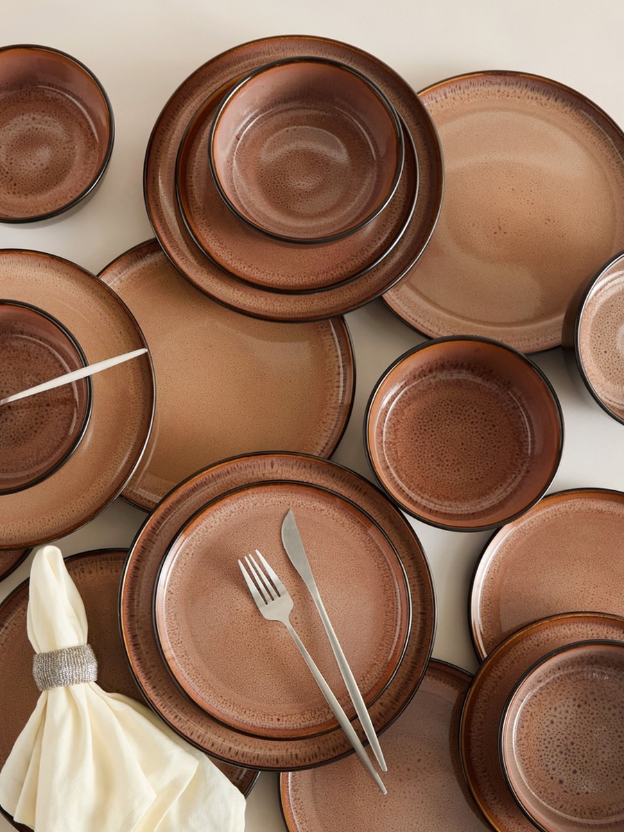 Elegenza Tansy Reactive 18-Piece Dinner Set - Serves 6