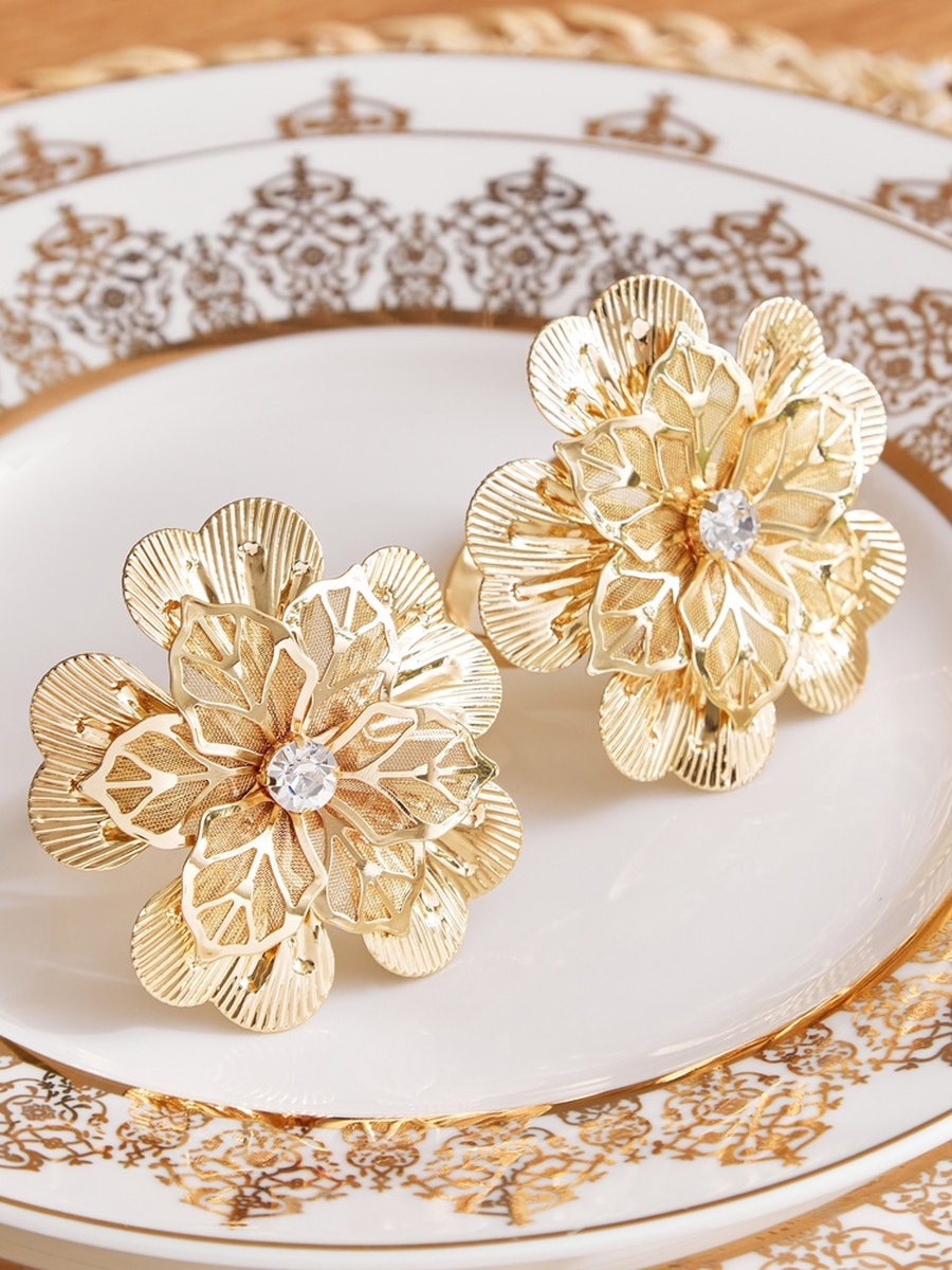 Clem 2-Piece Metal Napkin Ring Set - 5x5 cm
