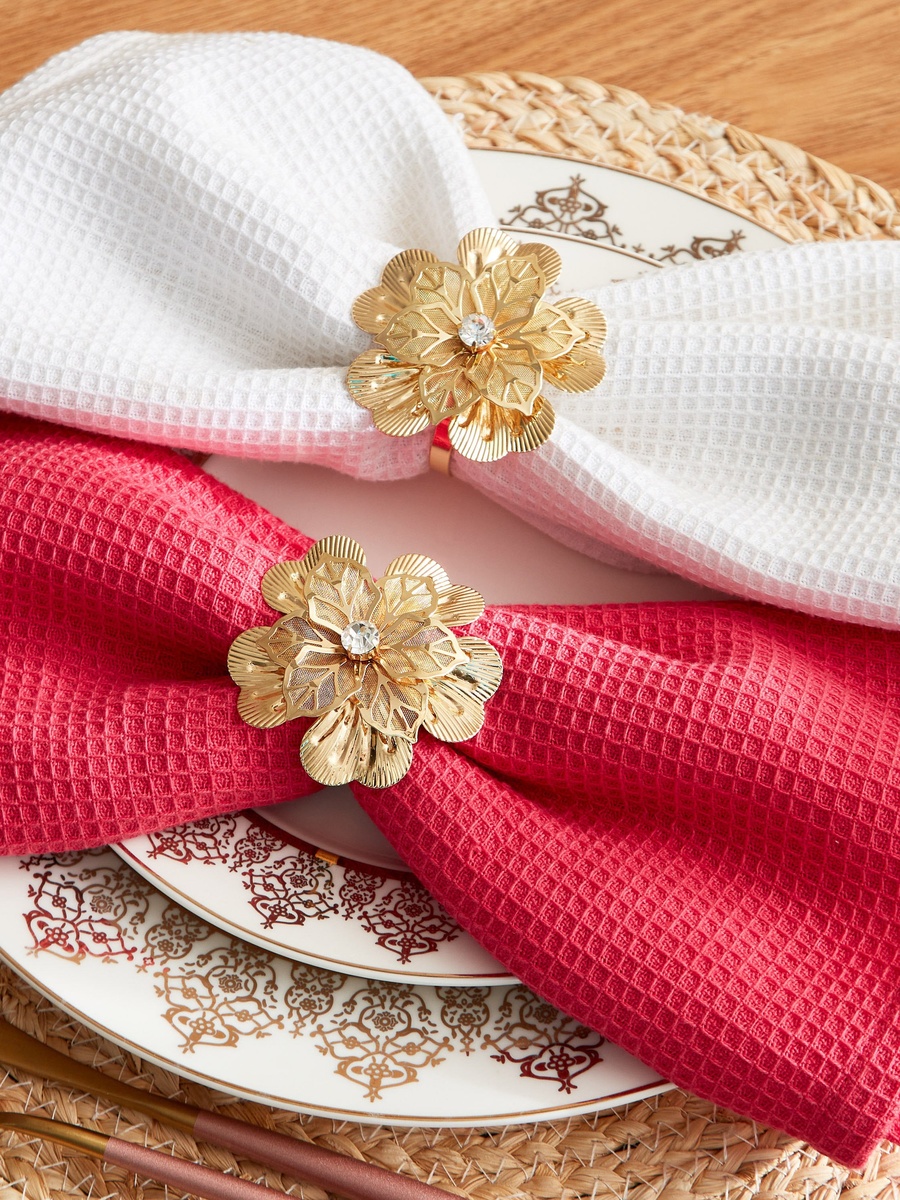 Clem 2-Piece Metal Napkin Ring Set - 5x5 cm