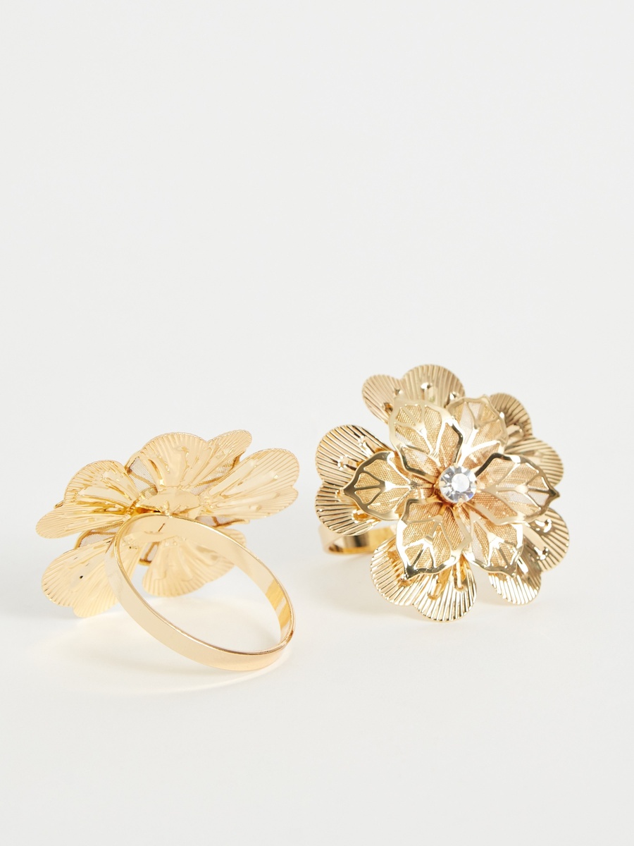 Clem 2-Piece Metal Napkin Ring Set - 5x5 cm