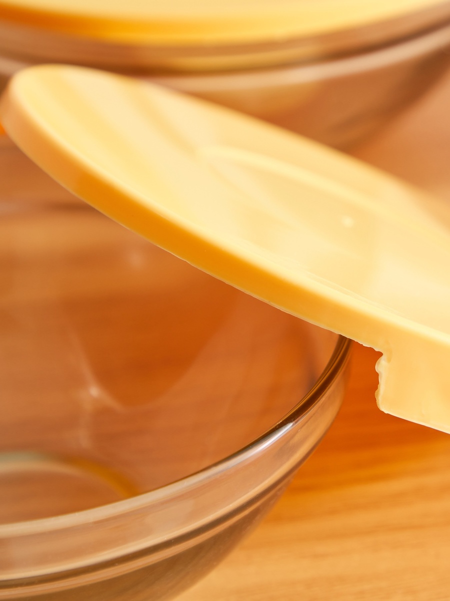 Prime 5-Piece Glass Bowl Set with Lid