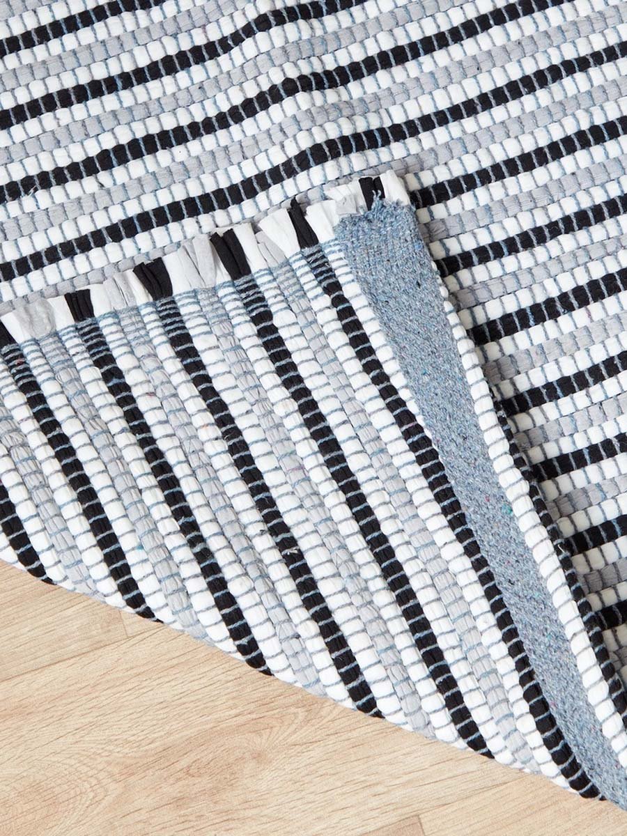 Axis Striped Chindi Assorted Dhurrie - 60x100 cm