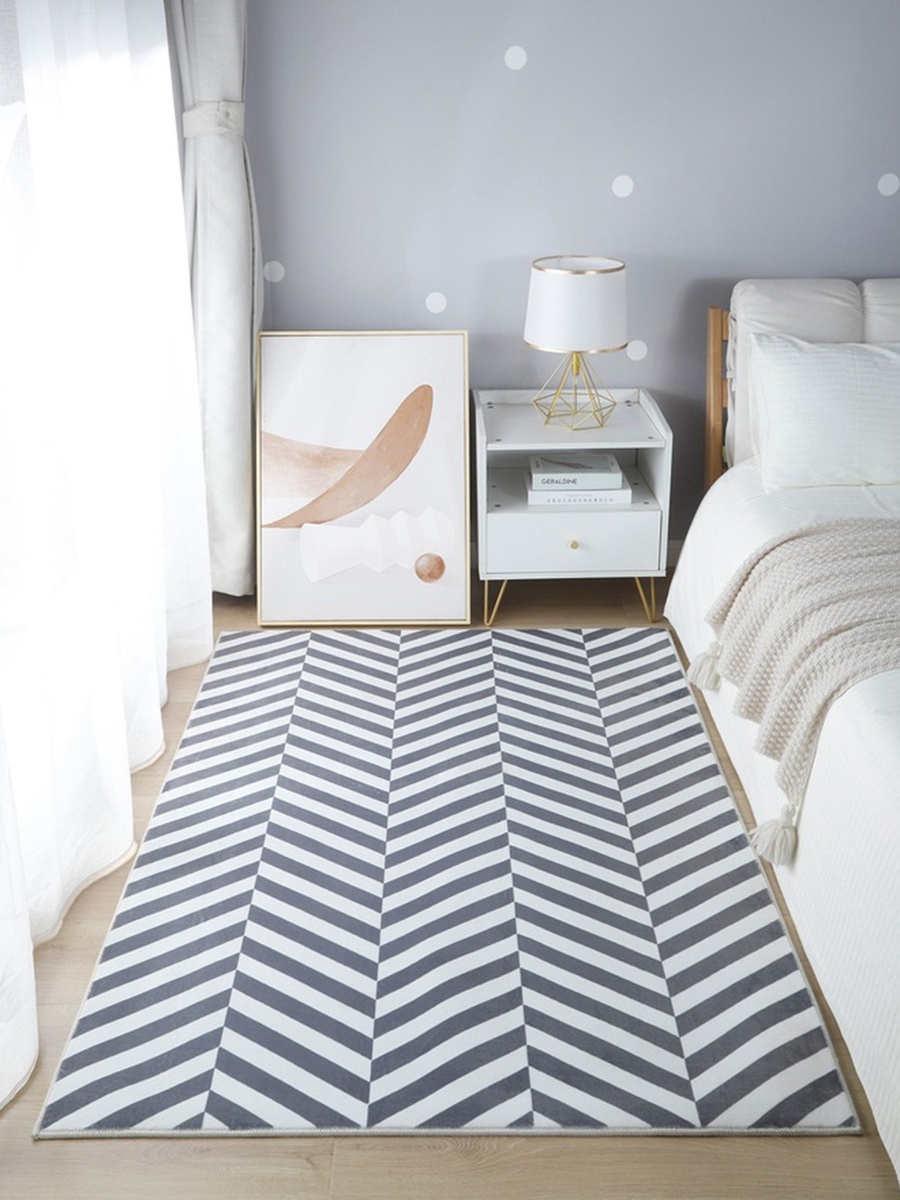 Wells Printed Flannel Rug - 110x160 cm