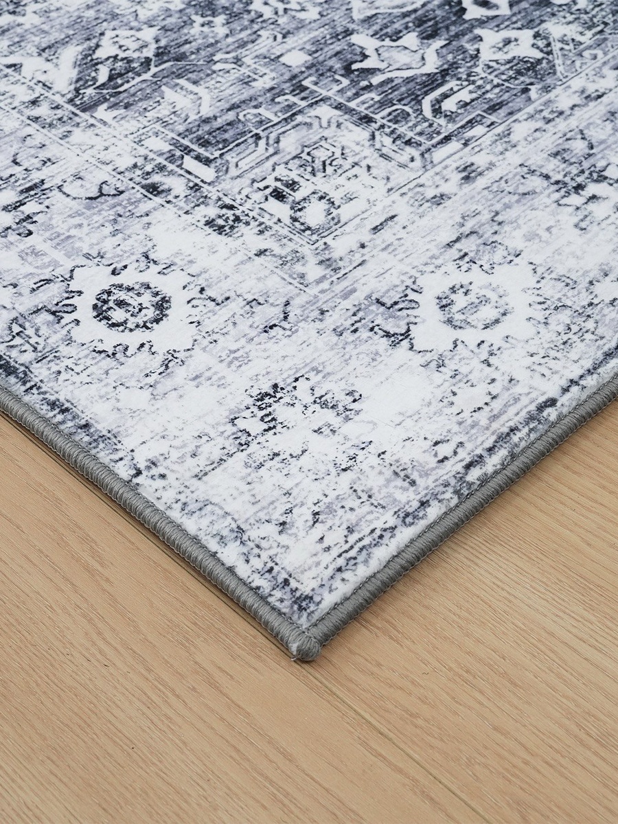 Wells Hele Stripes Printed Flannel Rug - 110x160 cm