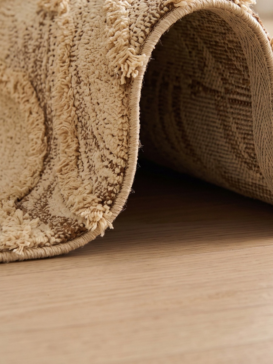 Aizel Wavy Anti-Skid Overtufted Dhurrie - 60x90 cm