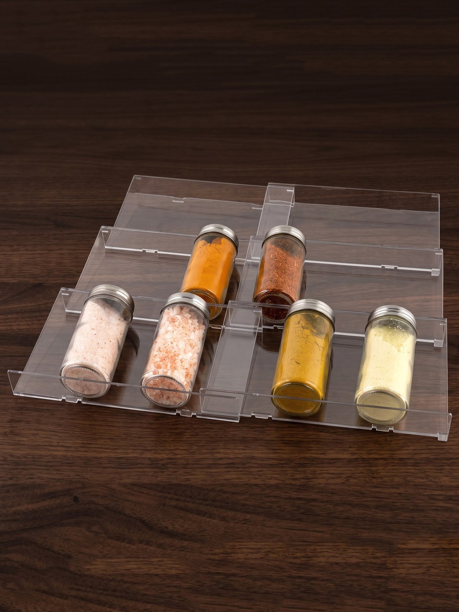 Omega 6-Piece Drawer Spice Rack Organizer Set - 38x42 cm