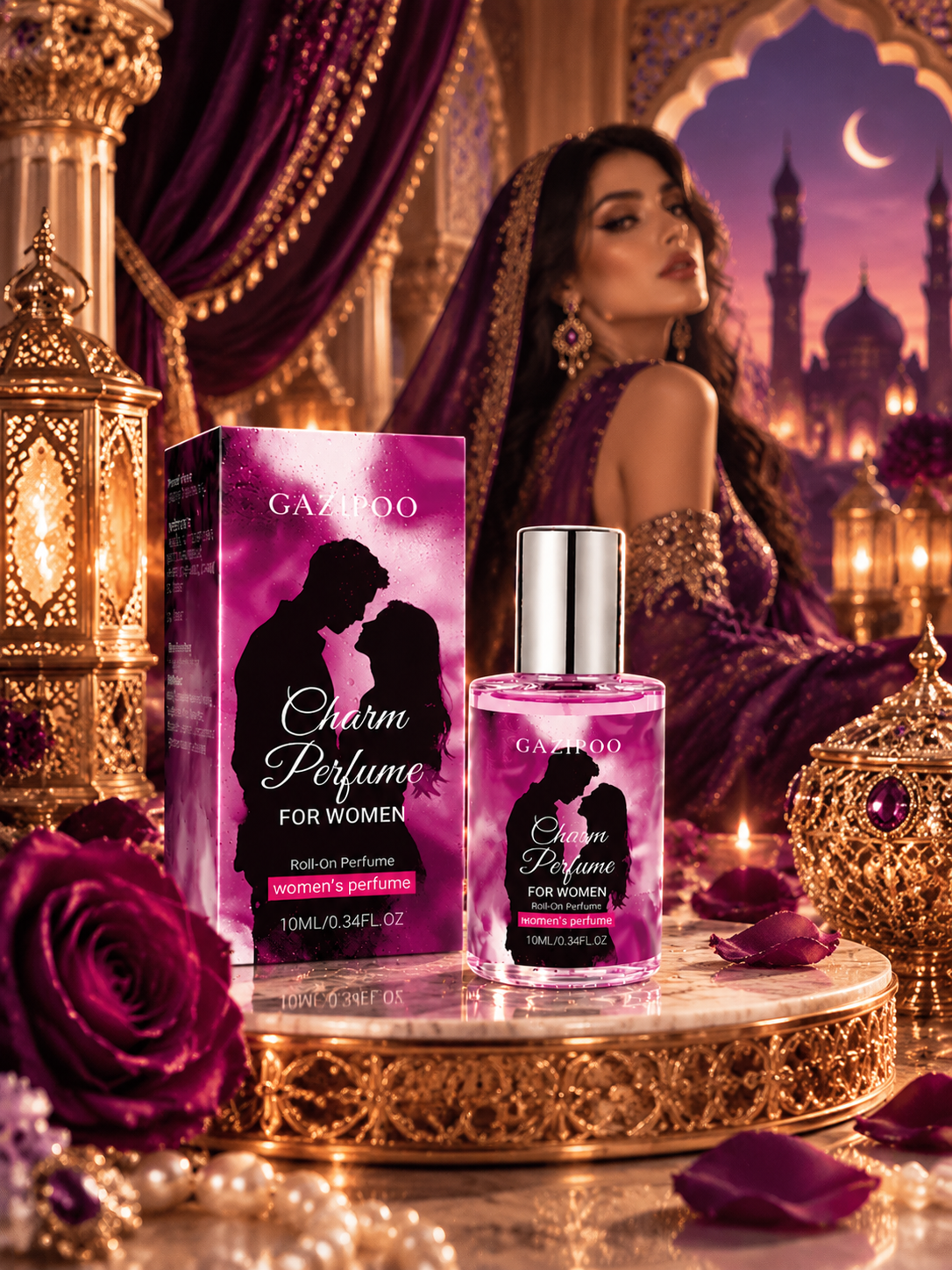 Purple Floral Roll-On Perfume