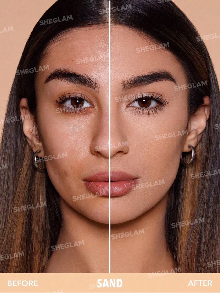 Skin Focus High Coverage Powder Foundation, Sand