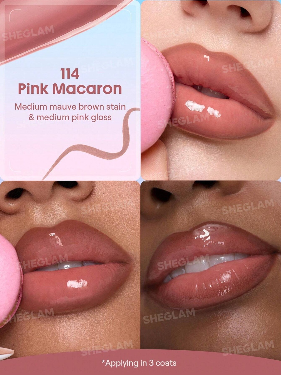 Line To Shine Peel Off Lip Stain and Gloss, Duo 114 Pink Macaron