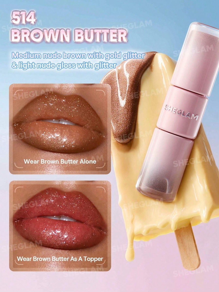 Line To Shine Peel Off Lip Stain and Gloss, Duo511Toasted Almond