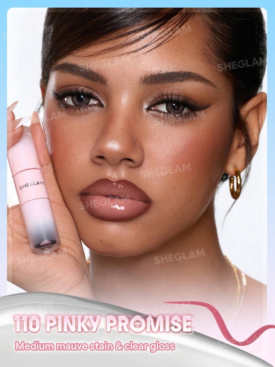 Line To Shine Peel Off Lip Stain and Gloss, Duo 110Pinky Promise
