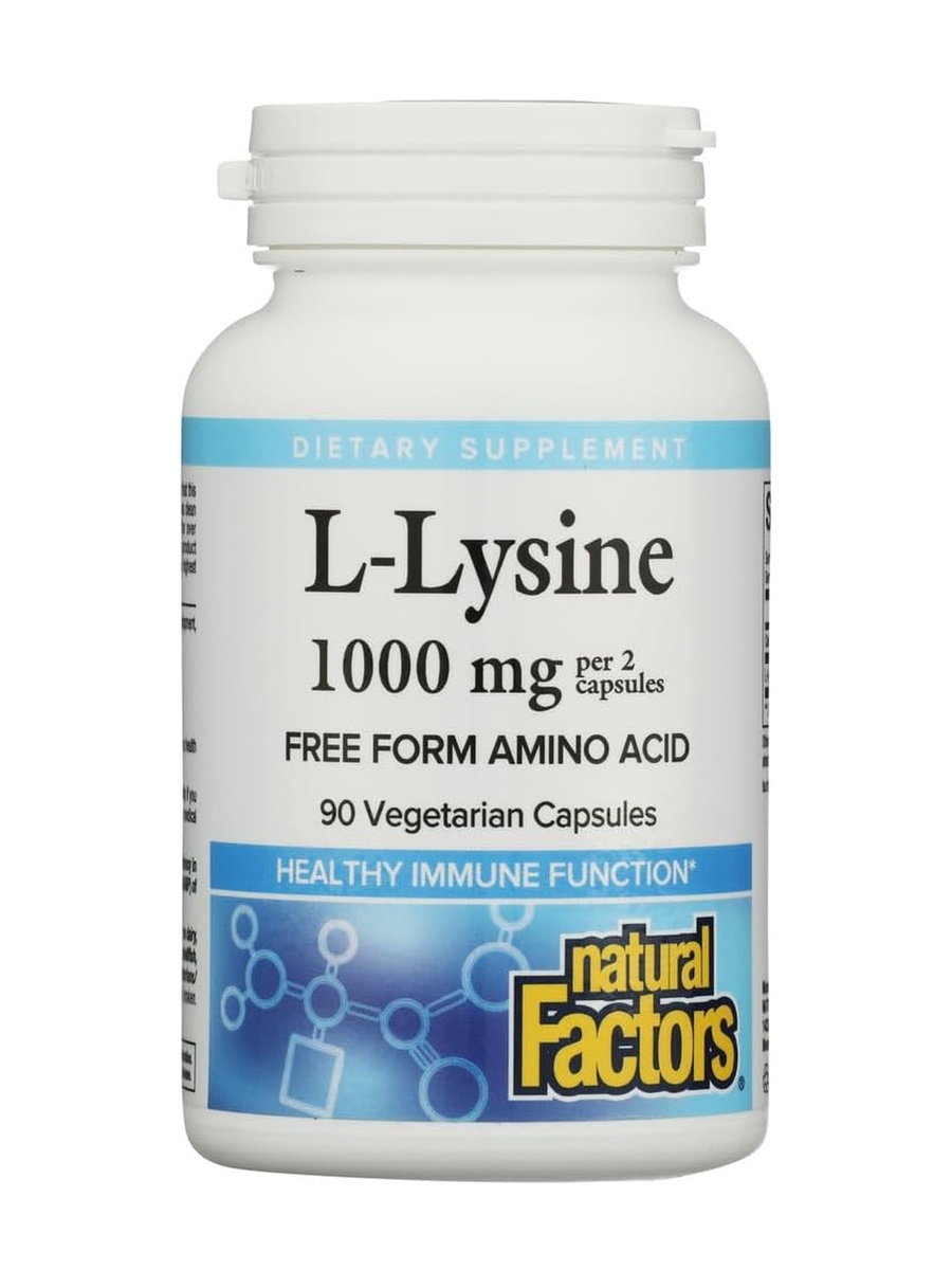 L-Lysine 500 mg | Unflavored | Energy Management | Calcium, Free Form Amino Acid |  90 Vegetarian Capsules