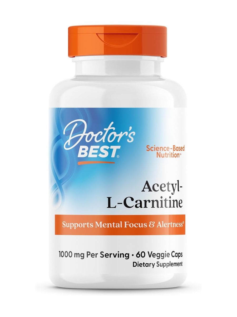Acetyl-L-Carnitine 500 mg with Biosint® Carnitines | Energy Metabolism & Cognitive Health Support | Vegetarian Capsules | 60 Veggie Capsules