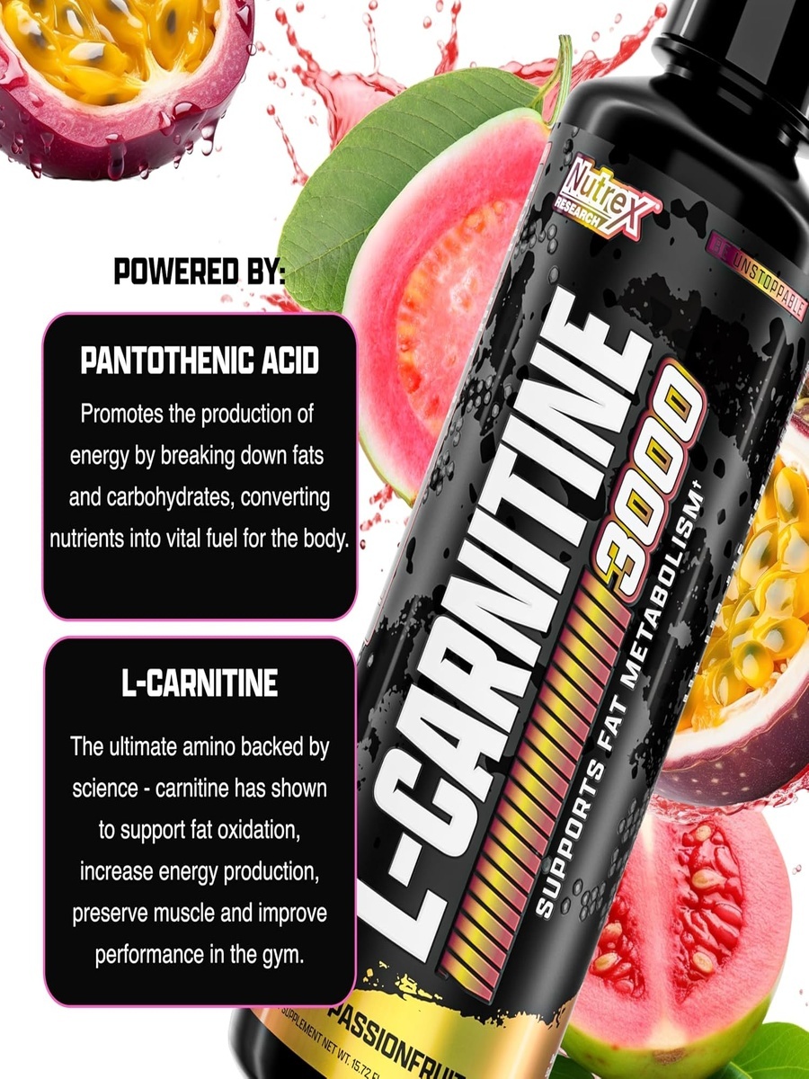 Liquid Carnitine | Passionfruit | Weight Loss Support | Magnesium | 31 Servings
