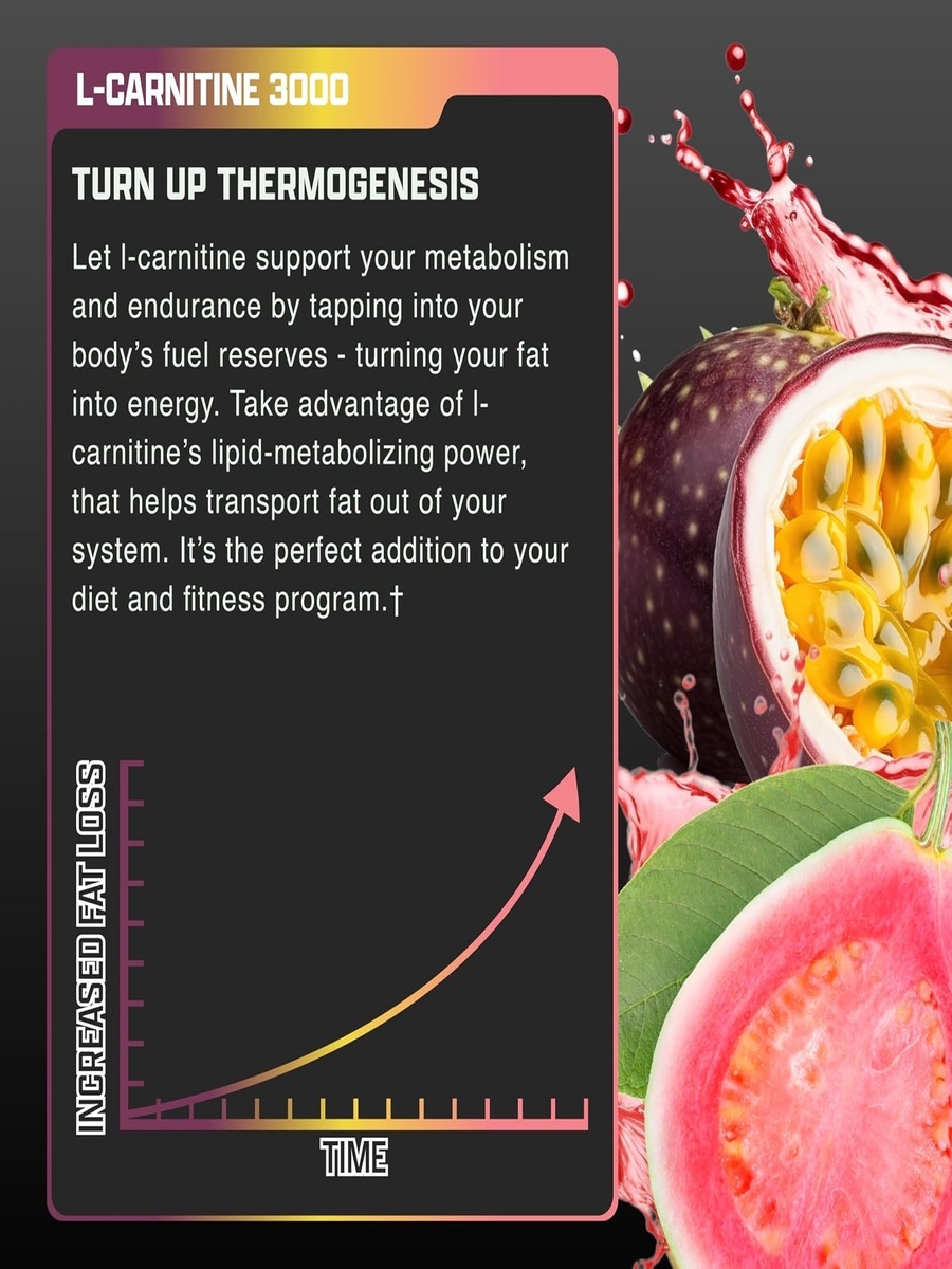 Liquid Carnitine | Passionfruit | Weight Loss Support | Magnesium | 31 Servings