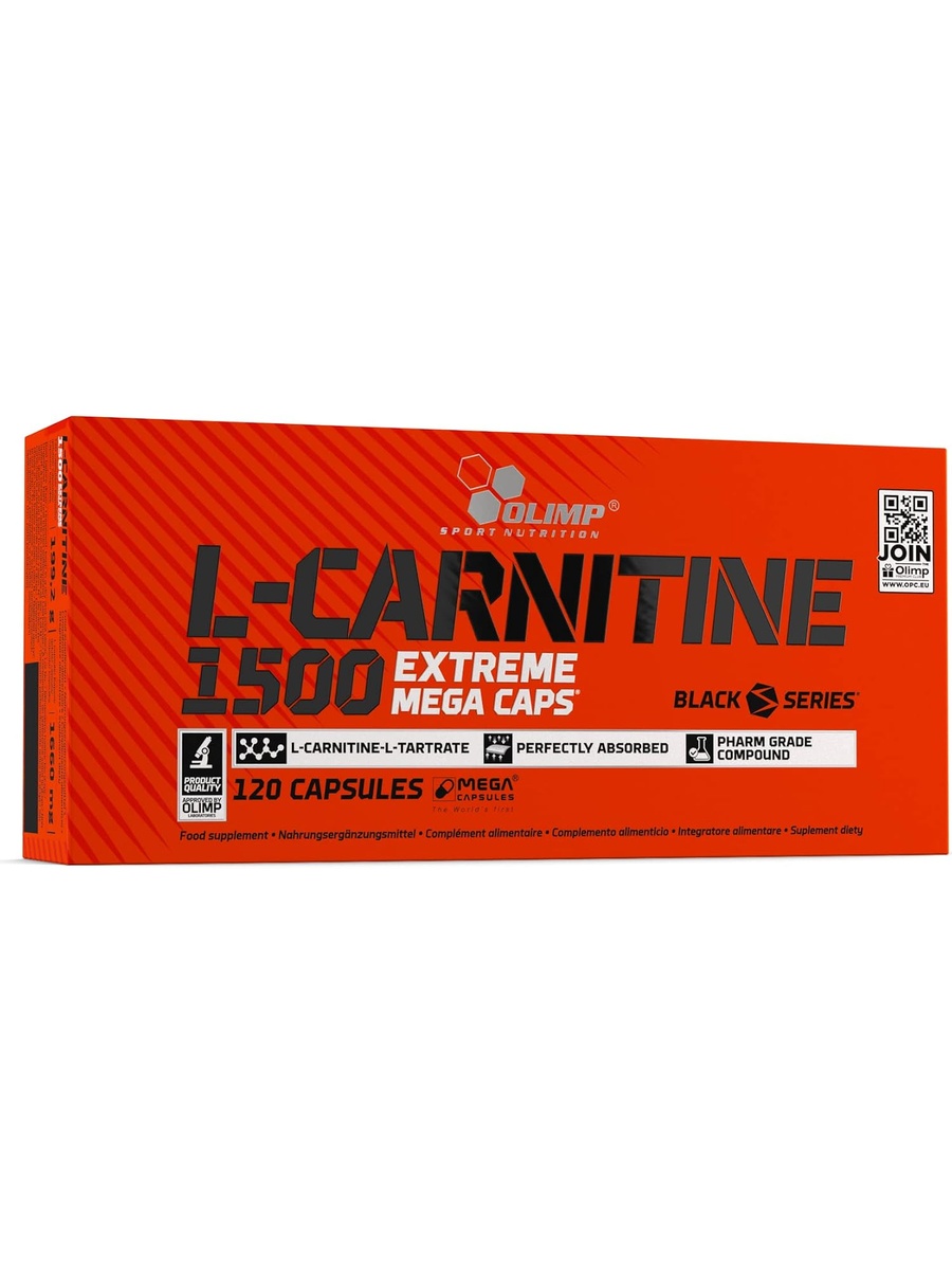 L-Carnitine 1500 Extreme Mega Capsules | Energy Management | 120 Capsules