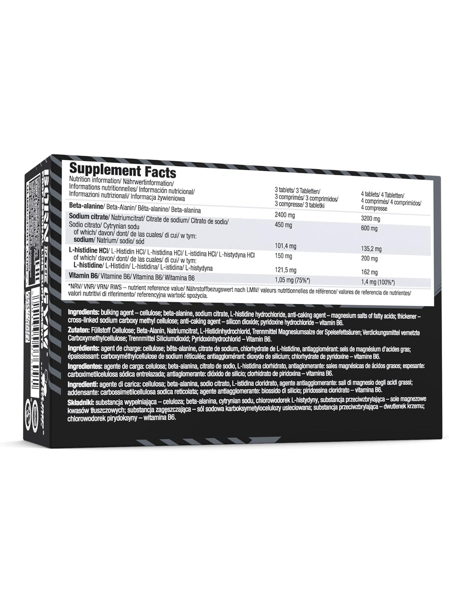 Beta-Alanine Carno Rush Mega Tablets | Unflavored | Endurance Support | Amino Acid |  80 Tablets