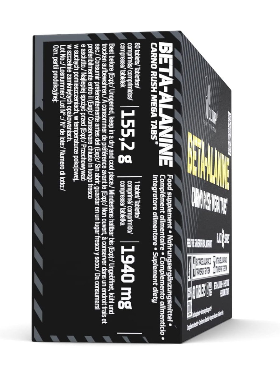 Beta-Alanine Carno Rush Mega Tablets | Unflavored | Endurance Support | Amino Acid |  80 Tablets