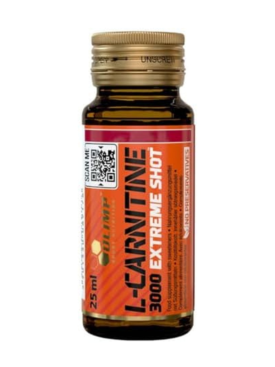 L-Carnitine 3000 Extreme Shot | Cherry, 25 ml x 9 | Energy Management | Pack of 9