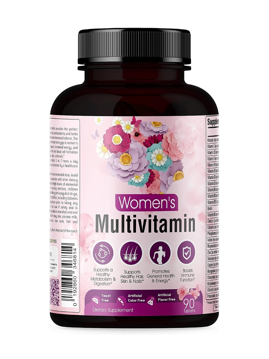 Womens Multivitamin for Immune Support | Pear | Antioxidant |  90 Tablets